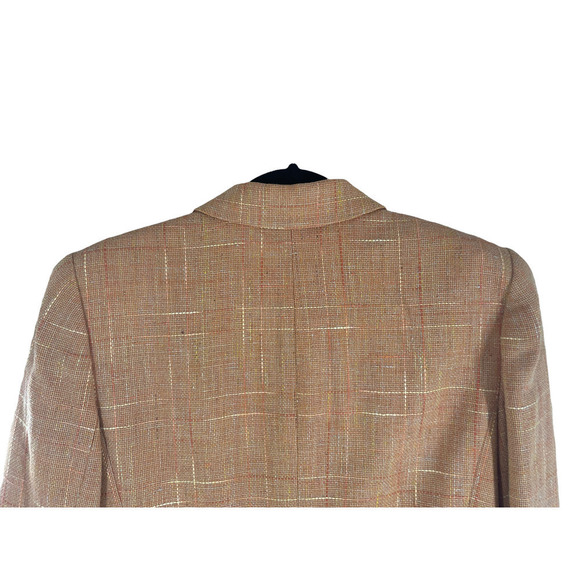 linda ALLARD ELLEN TRACY COPPER LINEN THREE BUTTON BLAZER - Picture 7 of 11